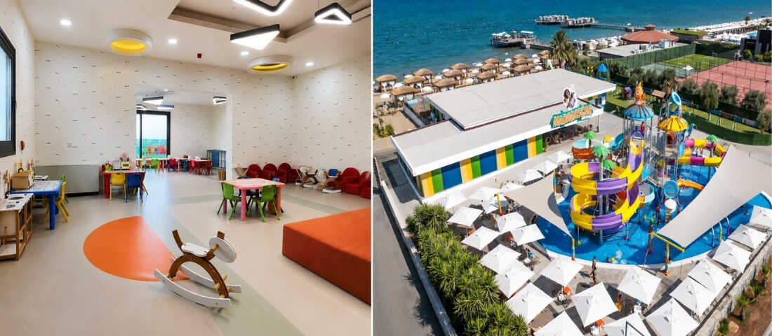 The Arkın İskele Hotel Madagascar Çocuk Köyü'nde eğlenen çocuklar